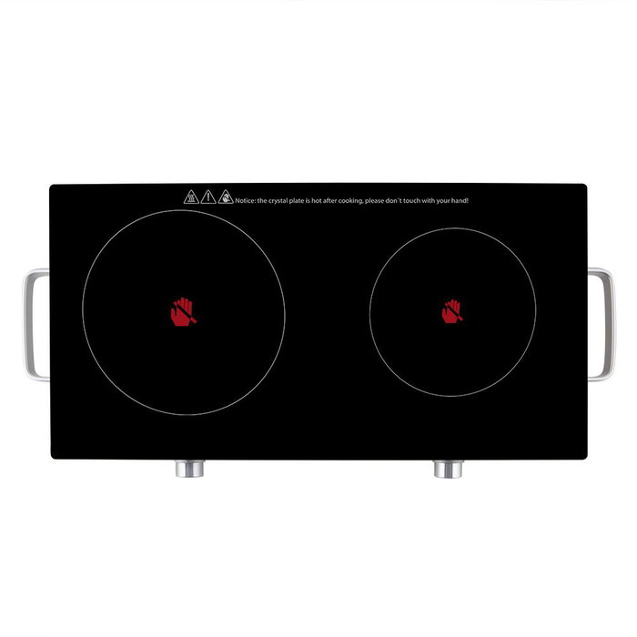 Orbegozo PCE6000 Placa Vitrocerámica Portátil de 2 Fogones